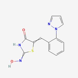 2-Hydroxyimino-5-[(2-pyrazol-1-ylphenyl)methylidene]-1,3-thiazolidin-4-one