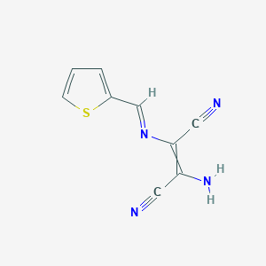 2-Amino-3-{[(thiophen-2-yl)methylidene]amino}but-2-enedinitrile