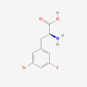 molecular formula C9H9BrFNO2 B11742201 3-Bromo-5-fluoro-L-phenylalanine 