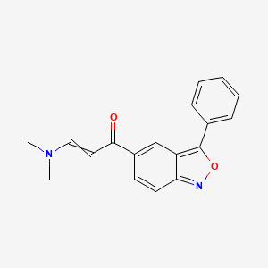 molecular formula C18H16N2O2 B11742204 3-(Dimethylamino)-1-(3-phenyl-2,1-benzoxazol-5-yl)prop-2-en-1-one 