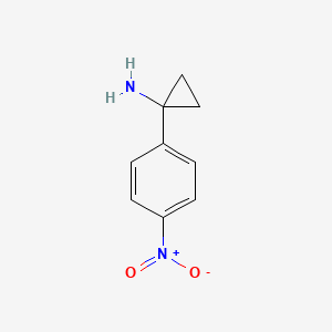 molecular formula C9H10N2O2 B11742225 1-(4-Nitrophenyl)cyclopropanamine 