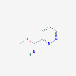 molecular formula C6H7N3O B11742231 Pyridazine-3-carboximidic acid methyl ester 