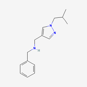 molecular formula C15H21N3 B11742243 benzyl({[1-(2-methylpropyl)-1H-pyrazol-4-yl]methyl})amine 