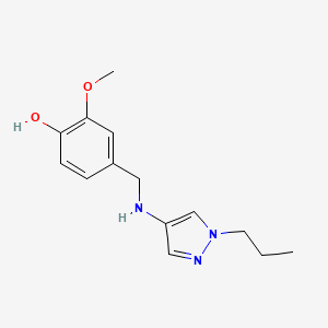 2-methoxy-4-{[(1-propyl-1H-pyrazol-4-yl)amino]methyl}phenol