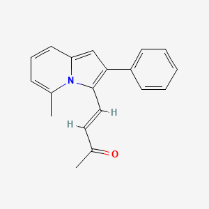 molecular formula C19H17NO B1174229 4-(5-Methyl-2-phenyl-3-indolizinyl)-3-buten-2-one 