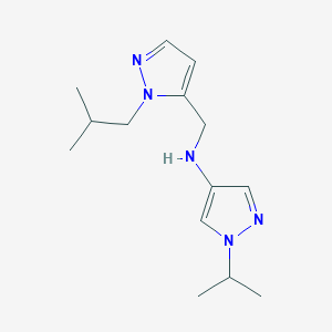 N-{[1-(2-methylpropyl)-1H-pyrazol-5-yl]methyl}-1-(propan-2-yl)-1H-pyrazol-4-amine