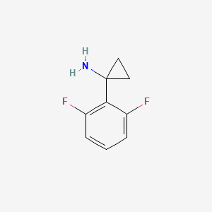 molecular formula C9H9F2N B11742300 1-(2,6-Difluorophenyl)cyclopropanamine 