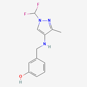 3-({[1-(difluoromethyl)-3-methyl-1H-pyrazol-4-yl]amino}methyl)phenol