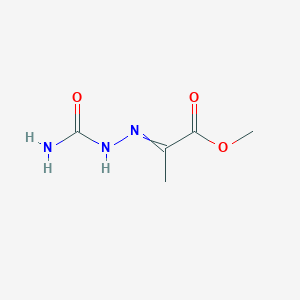 molecular formula C5H9N3O3 B11742305 Methyl 2-(2-carbamoylhydrazinylidene)propanoate CAS No. 64623-69-4