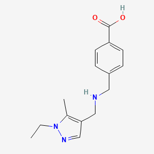 4-({[(1-ethyl-5-methyl-1H-pyrazol-4-yl)methyl]amino}methyl)benzoic acid