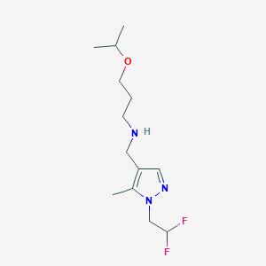 {[1-(2,2-difluoroethyl)-5-methyl-1H-pyrazol-4-yl]methyl}[3-(propan-2-yloxy)propyl]amine