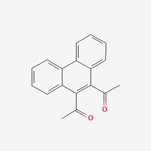 molecular formula C18H14O2 B11742371 1-(10-Acetylphenanthren-9-yl)ethan-1-one 