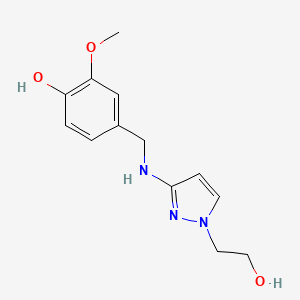 4-({[1-(2-hydroxyethyl)-1H-pyrazol-3-yl]amino}methyl)-2-methoxyphenol