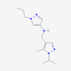 N-{[5-methyl-1-(propan-2-yl)-1H-pyrazol-4-yl]methyl}-1-propyl-1H-pyrazol-4-amine