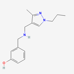 3-({[(3-methyl-1-propyl-1H-pyrazol-4-yl)methyl]amino}methyl)phenol