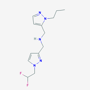 {[1-(2,2-difluoroethyl)-1H-pyrazol-3-yl]methyl}[(1-propyl-1H-pyrazol-5-yl)methyl]amine