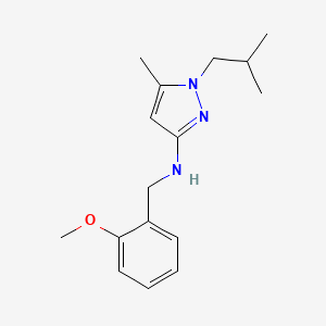 N-[(2-methoxyphenyl)methyl]-5-methyl-1-(2-methylpropyl)-1H-pyrazol-3-amine