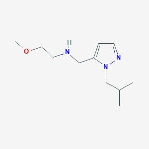 molecular formula C11H21N3O B11742551 (2-methoxyethyl)({[1-(2-methylpropyl)-1H-pyrazol-5-yl]methyl})amine 