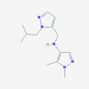 1,5-dimethyl-N-{[1-(2-methylpropyl)-1H-pyrazol-5-yl]methyl}-1H-pyrazol-4-amine