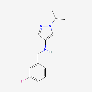 N-[(3-fluorophenyl)methyl]-1-(propan-2-yl)-1H-pyrazol-4-amine