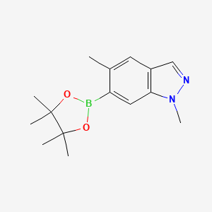 molecular formula C15H21BN2O2 B11742579 1,5-dimethyl-6-(4,4,5,5-tetramethyl-1,3,2-dioxaborolan-2-yl)-1H-indazole 