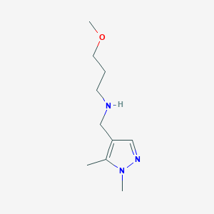 molecular formula C10H19N3O B11742585 [(1,5-Dimethyl-1H-pyrazol-4-yl)methyl](3-methoxypropyl)amine 