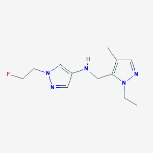 N-[(1-ethyl-4-methyl-1H-pyrazol-5-yl)methyl]-1-(2-fluoroethyl)-1H-pyrazol-4-amine