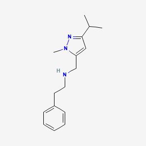 {[1-methyl-3-(propan-2-yl)-1H-pyrazol-5-yl]methyl}(2-phenylethyl)amine