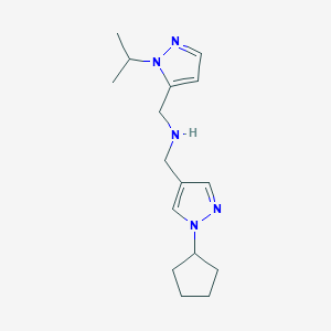 [(1-cyclopentyl-1H-pyrazol-4-yl)methyl]({[1-(propan-2-yl)-1H-pyrazol-5-yl]methyl})amine