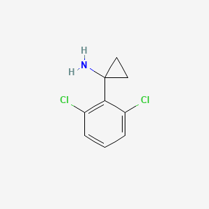 molecular formula C9H9Cl2N B11742630 1-(2,6-Dichlorophenyl)cyclopropan-1-amine 