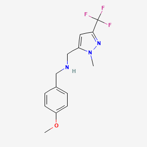 [(4-methoxyphenyl)methyl]({[1-methyl-3-(trifluoromethyl)-1H-pyrazol-5-yl]methyl})amine