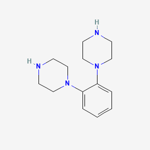 molecular formula C14H22N4 B11742649 Piperazine, 1,1'-(1,2-phenylene)bis- 