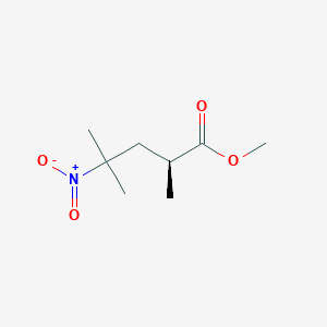 molecular formula C8H15NO4 B11742662 methyl (2S)-2,4-dimethyl-4-nitro-pentanoate 