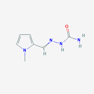 molecular formula C7H10N4O B11742700 {[(1-methyl-1H-pyrrol-2-yl)methylidene]amino}urea 