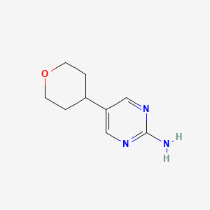 molecular formula C9H13N3O B11742711 5-(Tetrahydro-2H-pyran-4-yl)pyrimidin-2-amine 