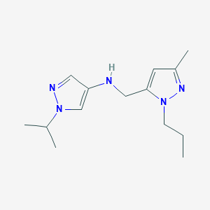 N-[(3-methyl-1-propyl-1H-pyrazol-5-yl)methyl]-1-(propan-2-yl)-1H-pyrazol-4-amine