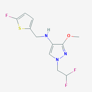 1-(2,2-difluoroethyl)-N-[(5-fluorothiophen-2-yl)methyl]-3-methoxy-1H-pyrazol-4-amine