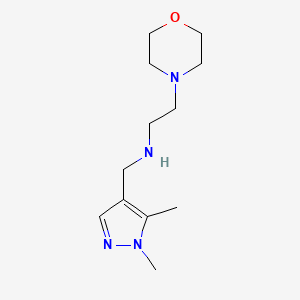 molecular formula C12H22N4O B11742760 [(1,5-dimethyl-1H-pyrazol-4-yl)methyl][2-(morpholin-4-yl)ethyl]amine 