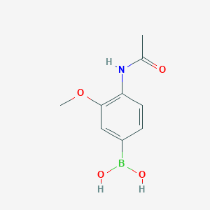 molecular formula C9H12BNO4 B11742765 4-Acetamido-3-methoxyphenylboronic acid 