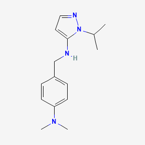 N-{[4-(dimethylamino)phenyl]methyl}-1-(propan-2-yl)-1H-pyrazol-5-amine