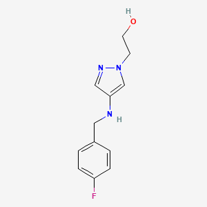 2-(4-{[(4-fluorophenyl)methyl]amino}-1H-pyrazol-1-yl)ethan-1-ol