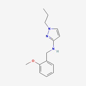 molecular formula C14H19N3O B11742780 N-[(2-methoxyphenyl)methyl]-1-propyl-1H-pyrazol-3-amine 