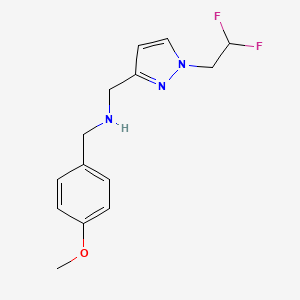 {[1-(2,2-difluoroethyl)-1H-pyrazol-3-yl]methyl}[(4-methoxyphenyl)methyl]amine