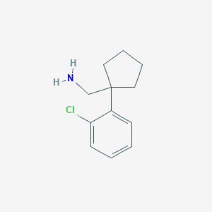 molecular formula C12H16ClN B11742815 1-(2-Chlorophenyl)cyclopentanemethanamine 