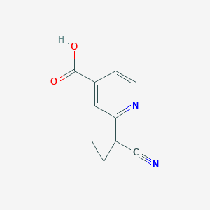 molecular formula C10H8N2O2 B11742828 2-(1-Cyanocyclopropyl)isonicotinic acid 