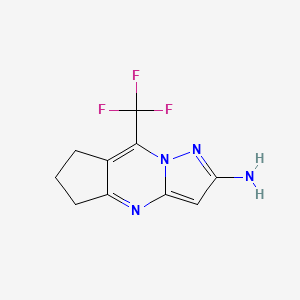 2-(Trifluoromethyl)-1,8,12-triazatricyclo[7.3.0.03,7]dodeca-2,7,9,11-tetraen-11-amine