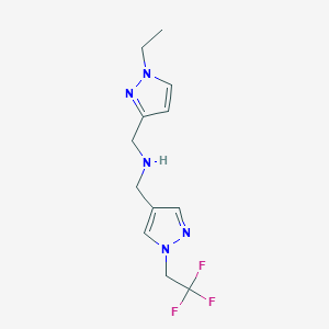 [(1-ethyl-1H-pyrazol-3-yl)methyl]({[1-(2,2,2-trifluoroethyl)-1H-pyrazol-4-yl]methyl})amine