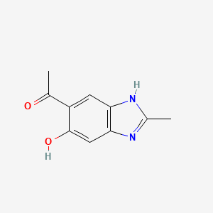 molecular formula C10H10N2O2 B11742862 1-(6-hydroxy-2-methyl-1H-1,3-benzodiazol-5-yl)ethan-1-one 