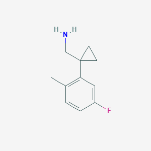 molecular formula C11H14FN B11742872 1-(5-Fluoro-2-methylphenyl)cyclopropanemethanamine 