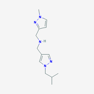 molecular formula C13H21N5 B11742877 [(1-methyl-1H-pyrazol-3-yl)methyl]({[1-(2-methylpropyl)-1H-pyrazol-4-yl]methyl})amine 